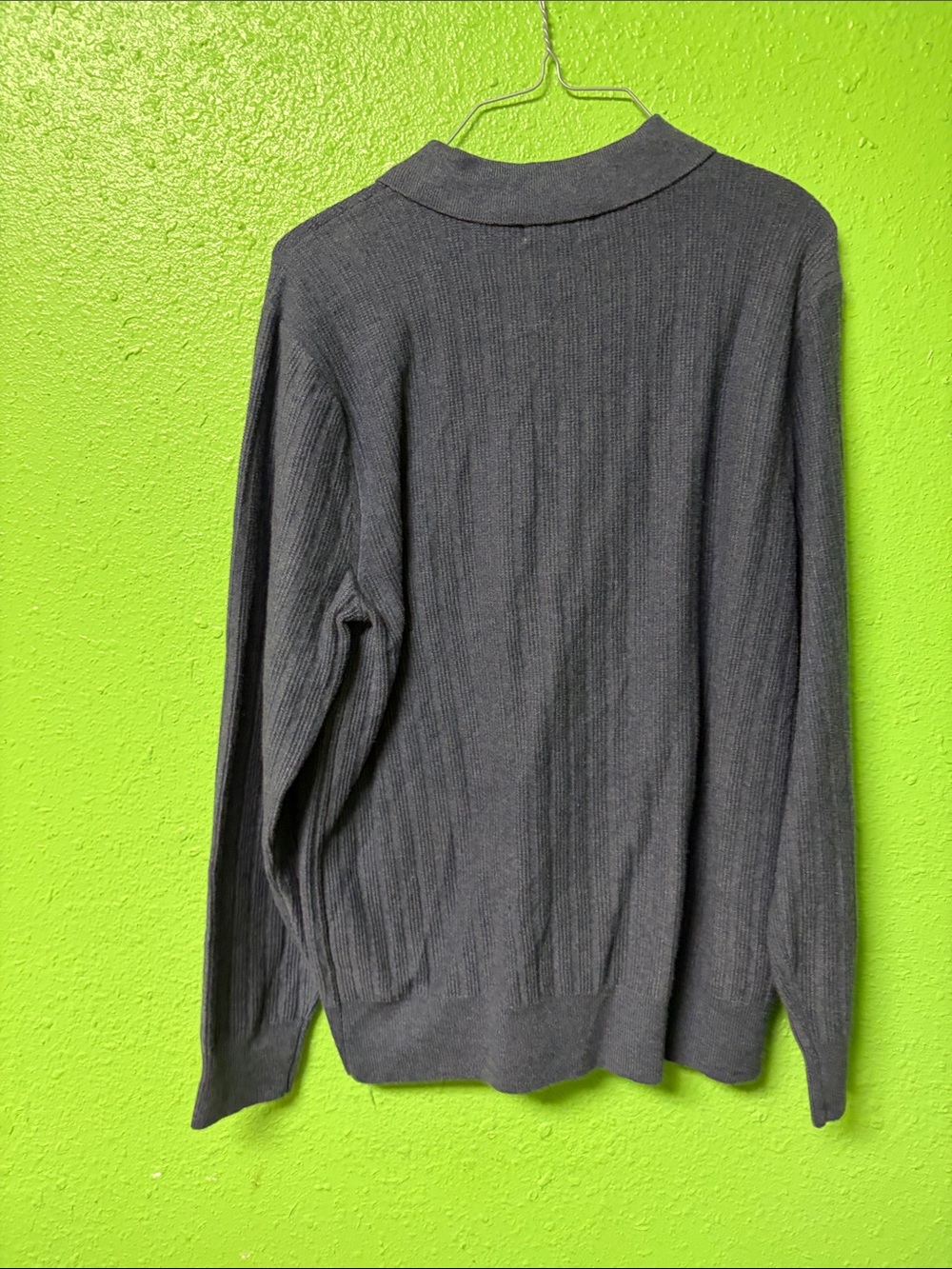 Goodfellow & Co Men's blue Ribbed Button Cardigan - Picture 4 of 4